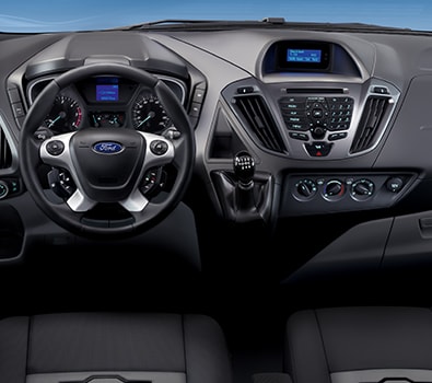 El interior de Ford Transit Custom 2020 está diseñado ergonómicamente para ofrecer mayor comodidad