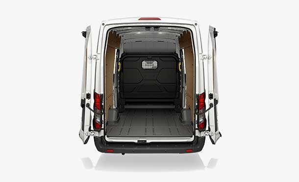 Capacidad de carga de 2.3 toneladas y 15 metros cúbicos en Ford Transit Van 2026