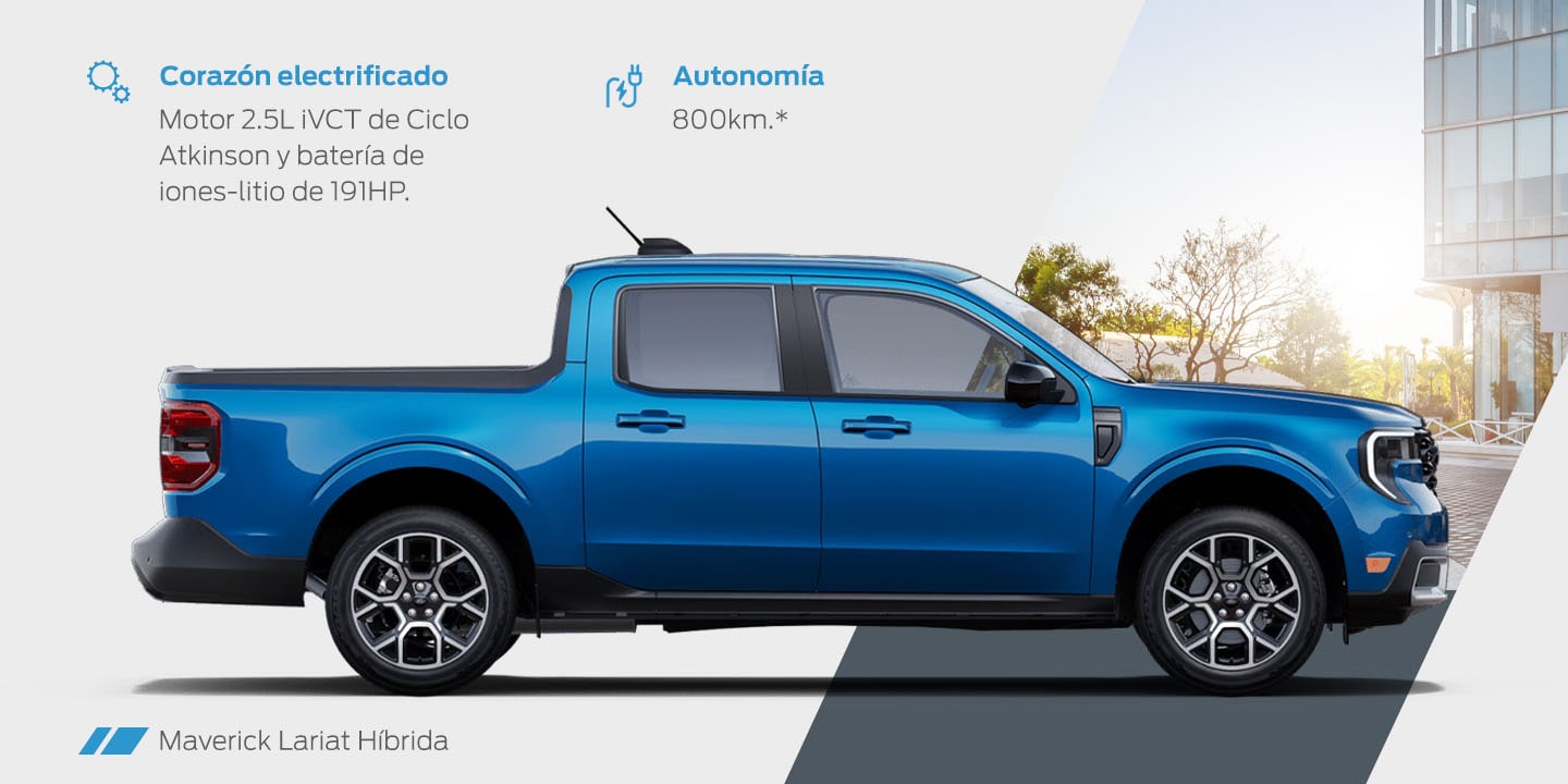 Rendimiento y Capacidad de Ford Maverick HEV 2025, Pickup de Gran Autonomía y Confort para ti