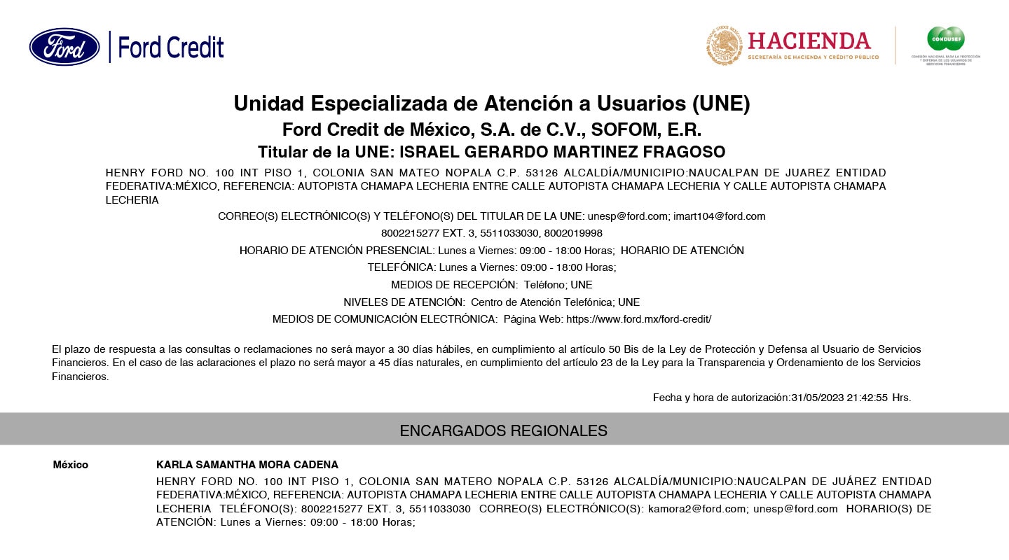 Qué es la Unidad de Atención a Cliente de Ford Credit en Crédito Automotriz