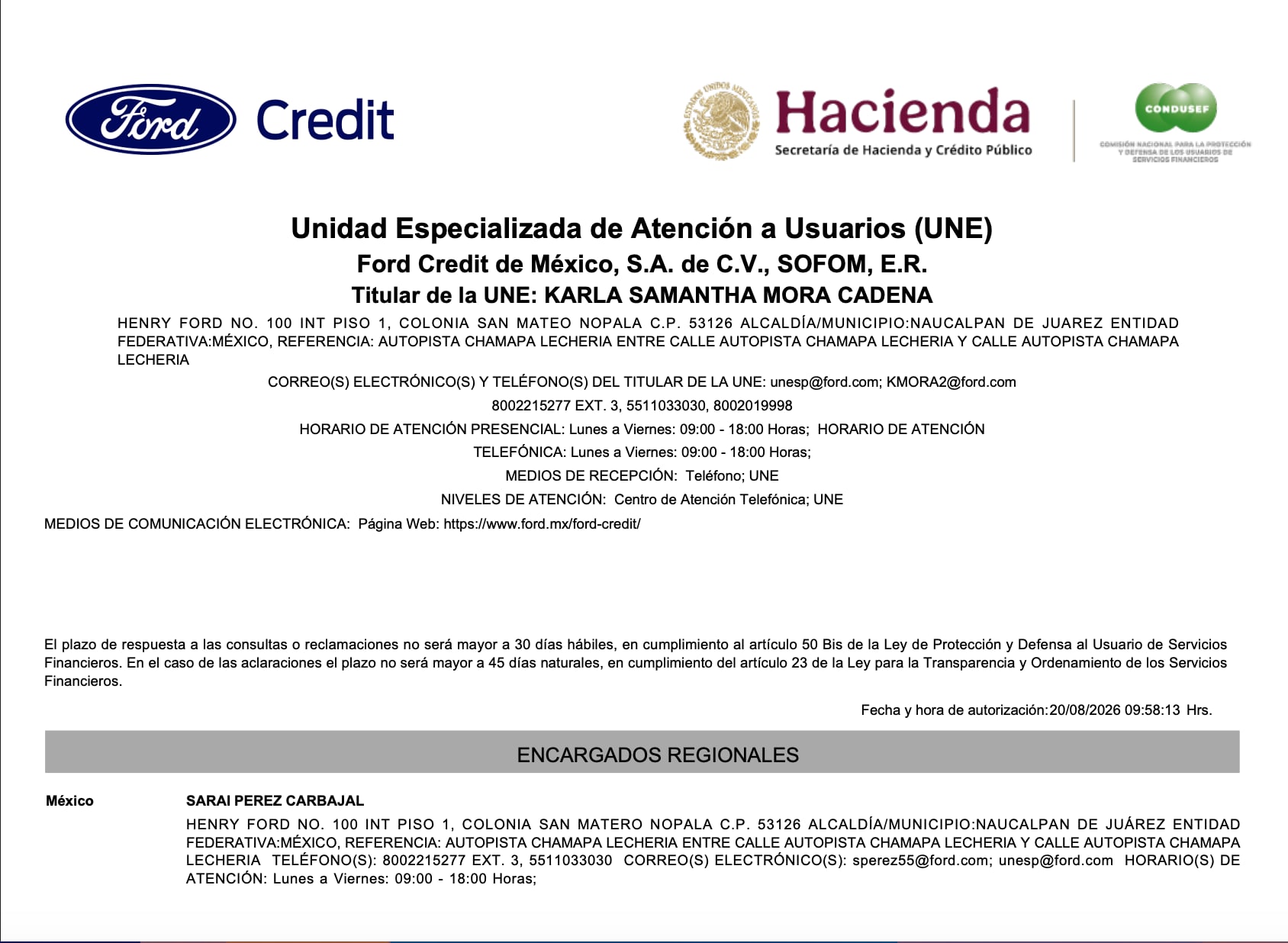 Qué es la Unidad de Atención a Cliente de Ford Credit en Crédito Automotriz