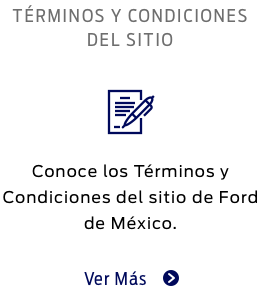 Aspectos Legales y Términos de confidencialidad al Ingresar al Sitio de Ford de México