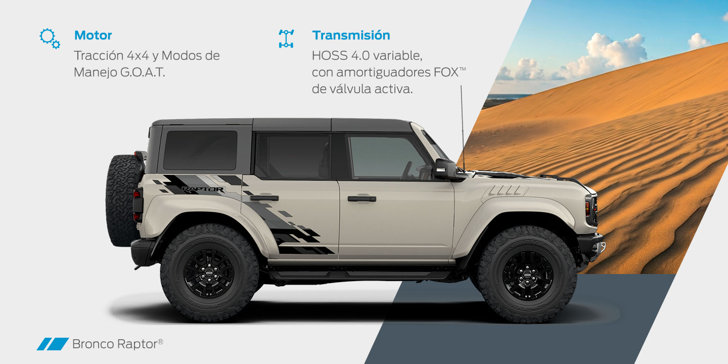 Conoce la capacidad de Ford Bronco Raptor 2026, SUV de Gran Tecnología preparada para el Todoterreno