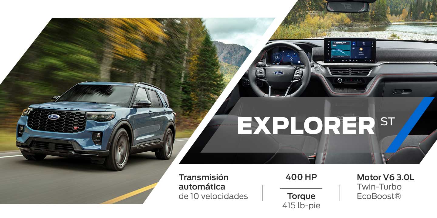 Características, Especificaciones e Información de SUV Deportiva de 3 filas, Ford Explorer ST 2025