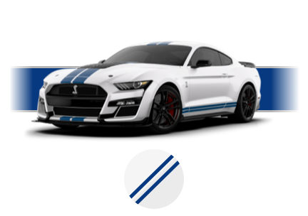 Configura tu Ford Mustang Shelby GT500 2022 Personaliza tu Diseño con Franjas Azules