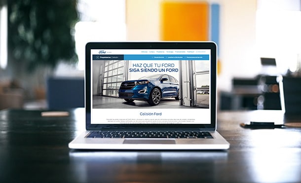 Guarda las páginas de información Colisión Ford en tu Navegador en caso de accidente