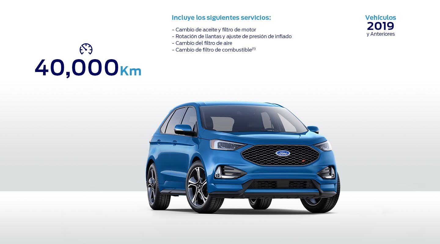 Realiza el Servicio de Mantenimiento a tu Vehículo Ford si tiene 40 mil kilómetros recorridos