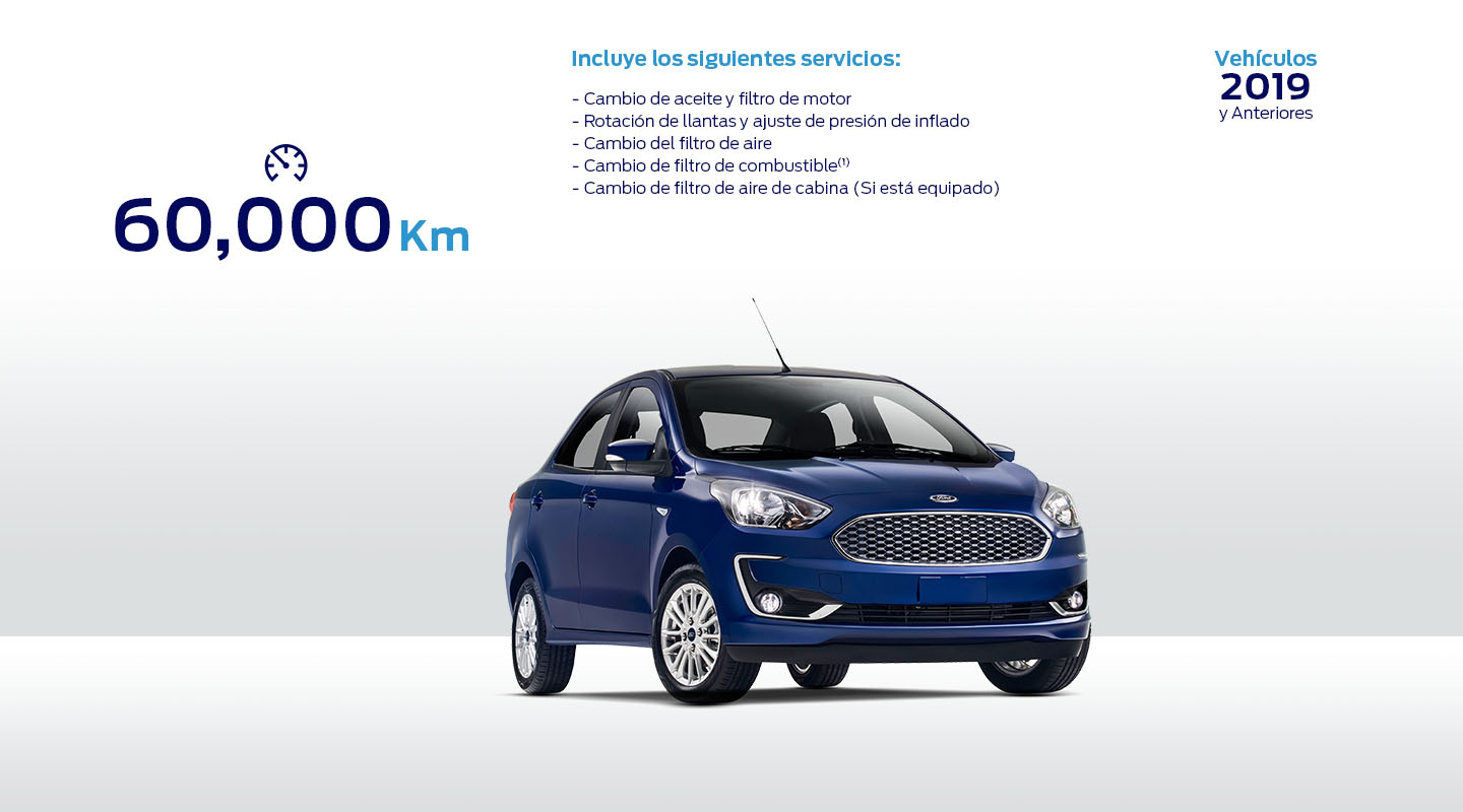 Realiza el Servicio de Mantenimiento a tu Vehículo Ford si tiene 60 mil kilómetros recorridos