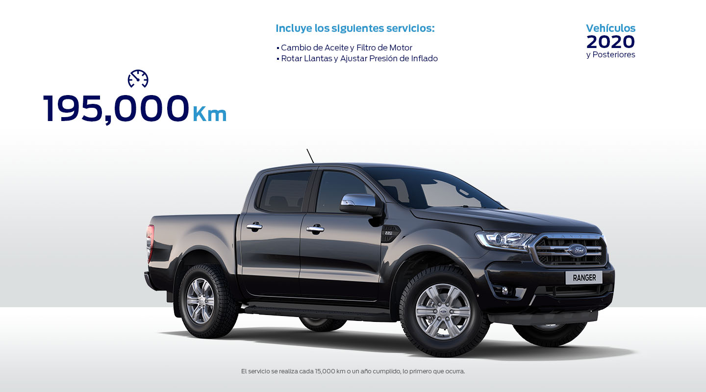 Realiza Servicio a tu Vehículo Ford si tiene 195 mil kilómetros recorridos