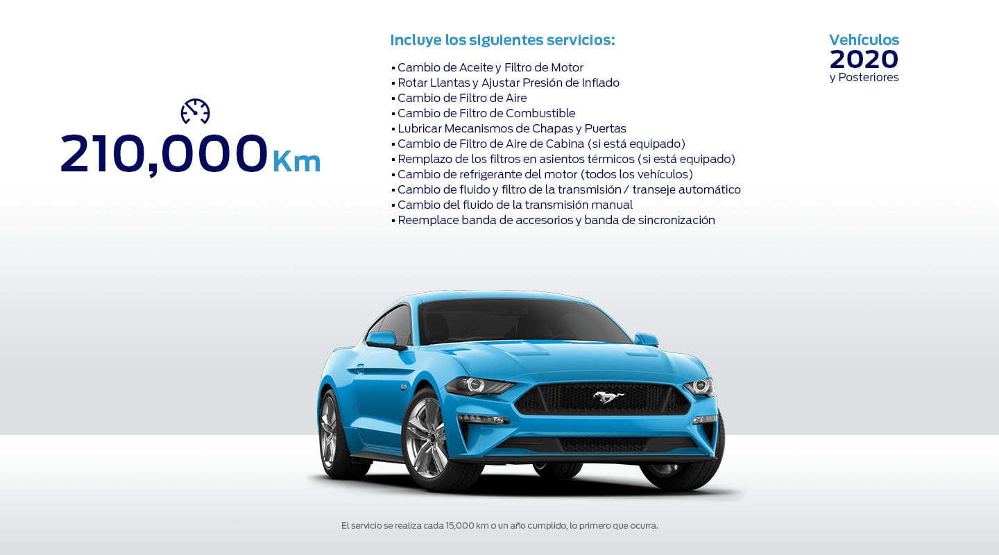 Realiza Servicio a tu Vehículo Ford si tiene 210 mil kilómetros recorridos