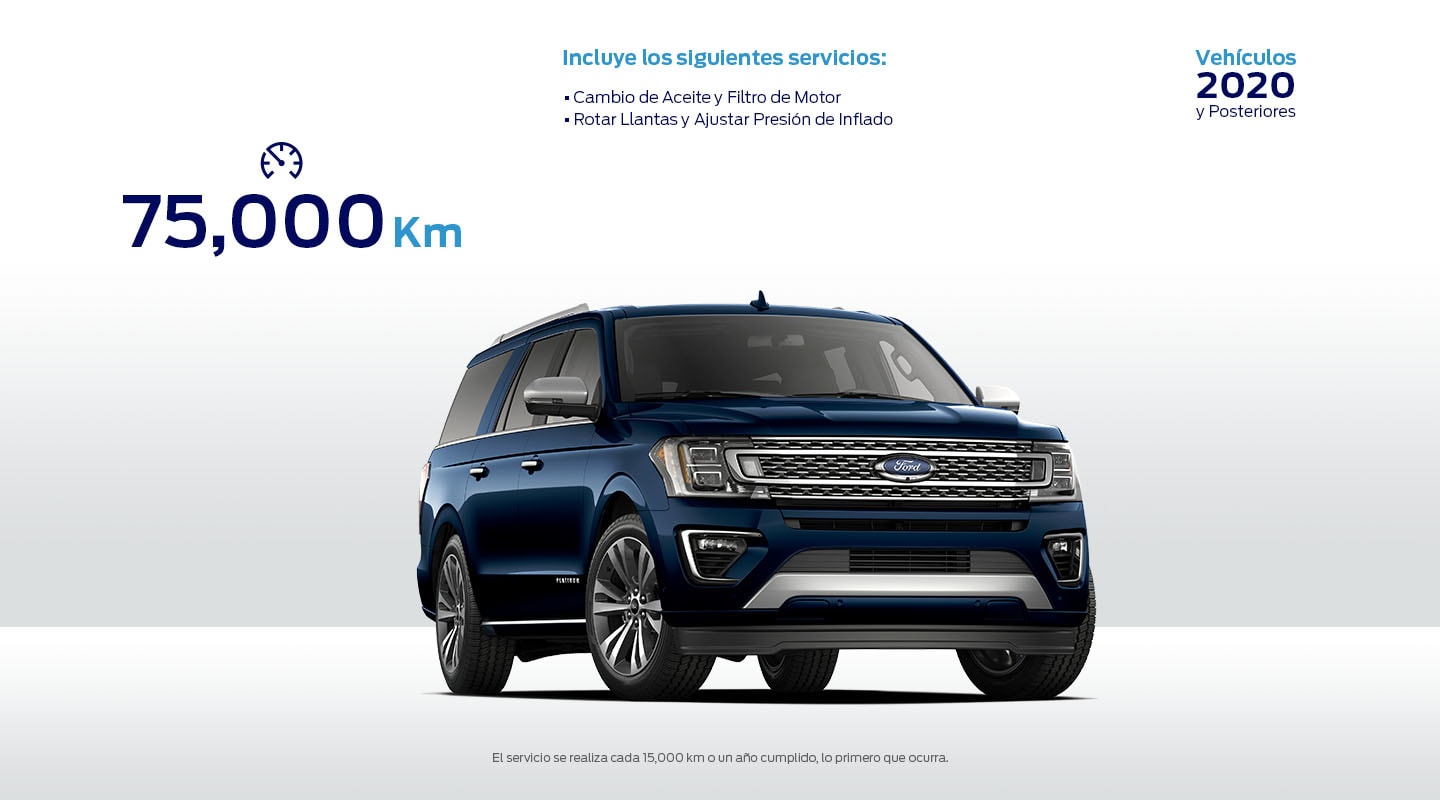 Realiza Servicio a tu Vehículo Ford si tiene 75 mil kilómetros recorridos
