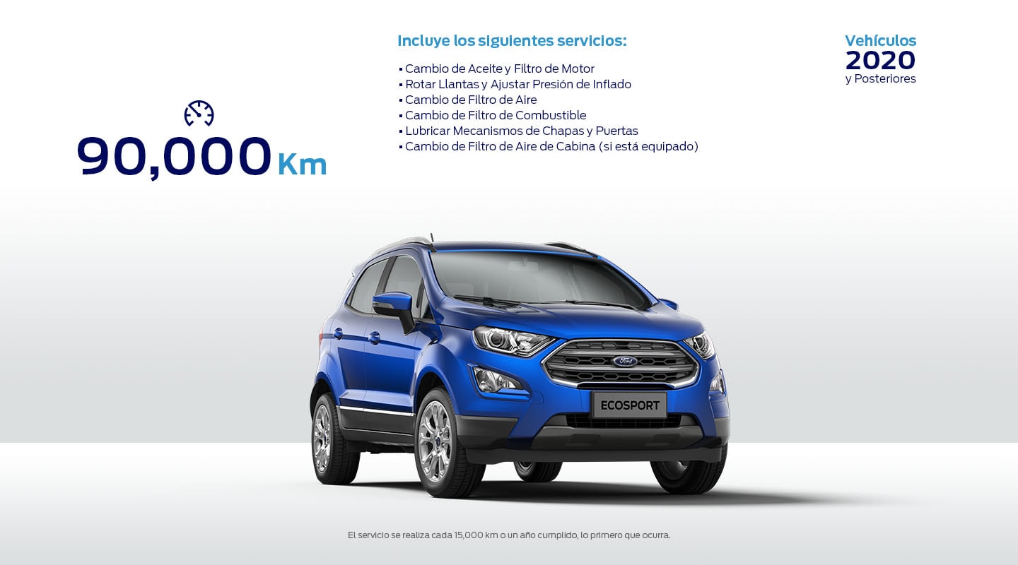 Realiza Servicio a tu Vehículo Ford si tiene 90 mil kilómetros recorridos