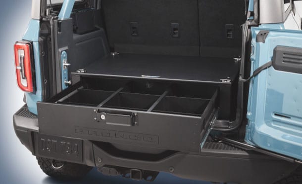 Cajón de Seguridad en Área de Carga Kit de Accesorios Originales Camioneta SUV Ford Bronco