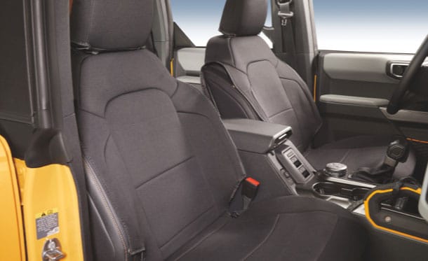 Funda de Asientos Delanteros en Kit de Accesorios Originales para Mascota de Ford Bronco 2 Puertas