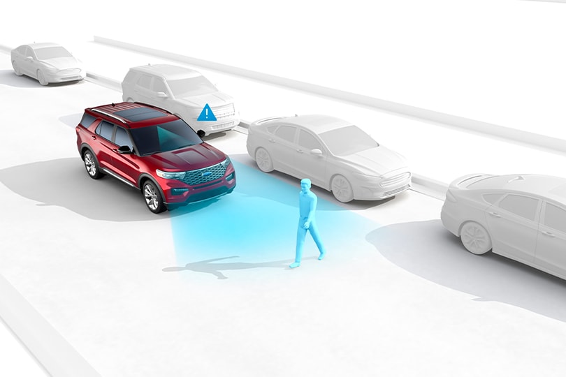 Tecnología en Camioneta SUV Ford Explorer 2026: Asistencia Precolisión con Freno Automático