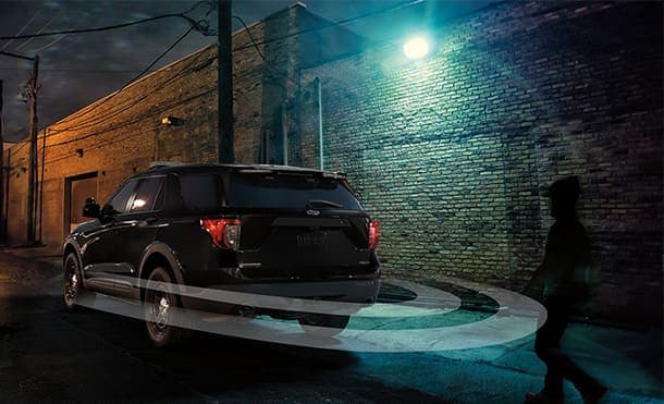 Alarma Policiaca Perimetral que detecta movimiento incluida en Ford Explorer Police Interceptor 2025