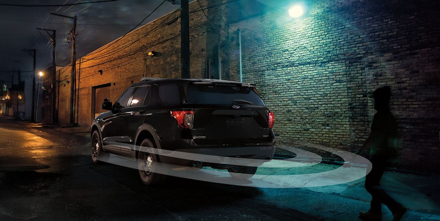 Alarma Policiaca Perimetral que detecta movimiento incluida en Ford Explorer Police Interceptor 2026