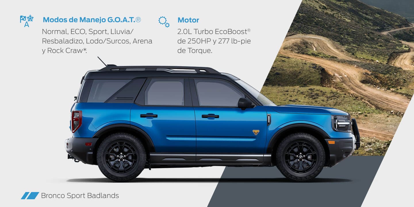 Conoce la capacidad de Ford Bronco Sport 2026, SUV de Gran Tecnología preparada para el Todoterreno