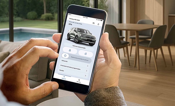 Conoce información y controla tu Ford Territory Híbrida 2026 con FordPass, app para Smartphone