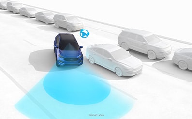 Tecnología equipada en los vehículos Ford Asistente de Maniobra Evasiva 