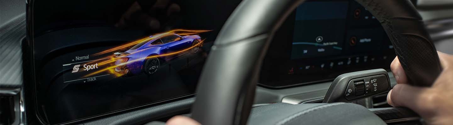 5 Modo de Manejo con gráficos en Tablero Digital Pantalla de Ford Mustang 2026