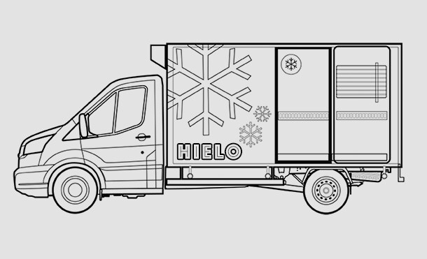 Ford Transit Chasis 2020 con conversión a Caja Refrigerada Hielo
