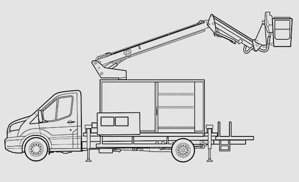 Adapta tu Ford Transit Chasis 2021 con las Conversiones Certificadas para Plataformas Aéreas Estatal