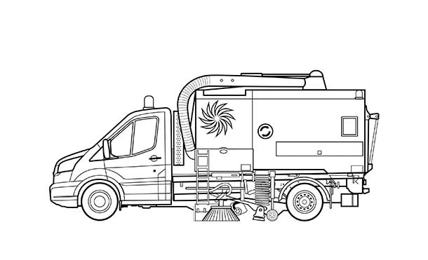 Ford Transit Chasis 2025, Vehículo de Trabajo con Cabina para Limpieza y Barrer Calles