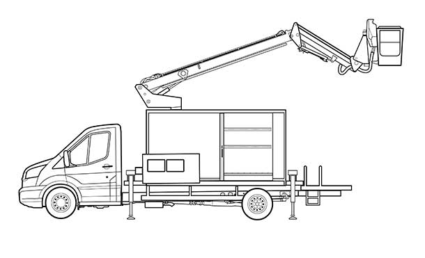 Ford Transit Chasis 2025, Vehículo de Trabajo de Cabina con capacidad de adaptar Grúa de Canastilla
